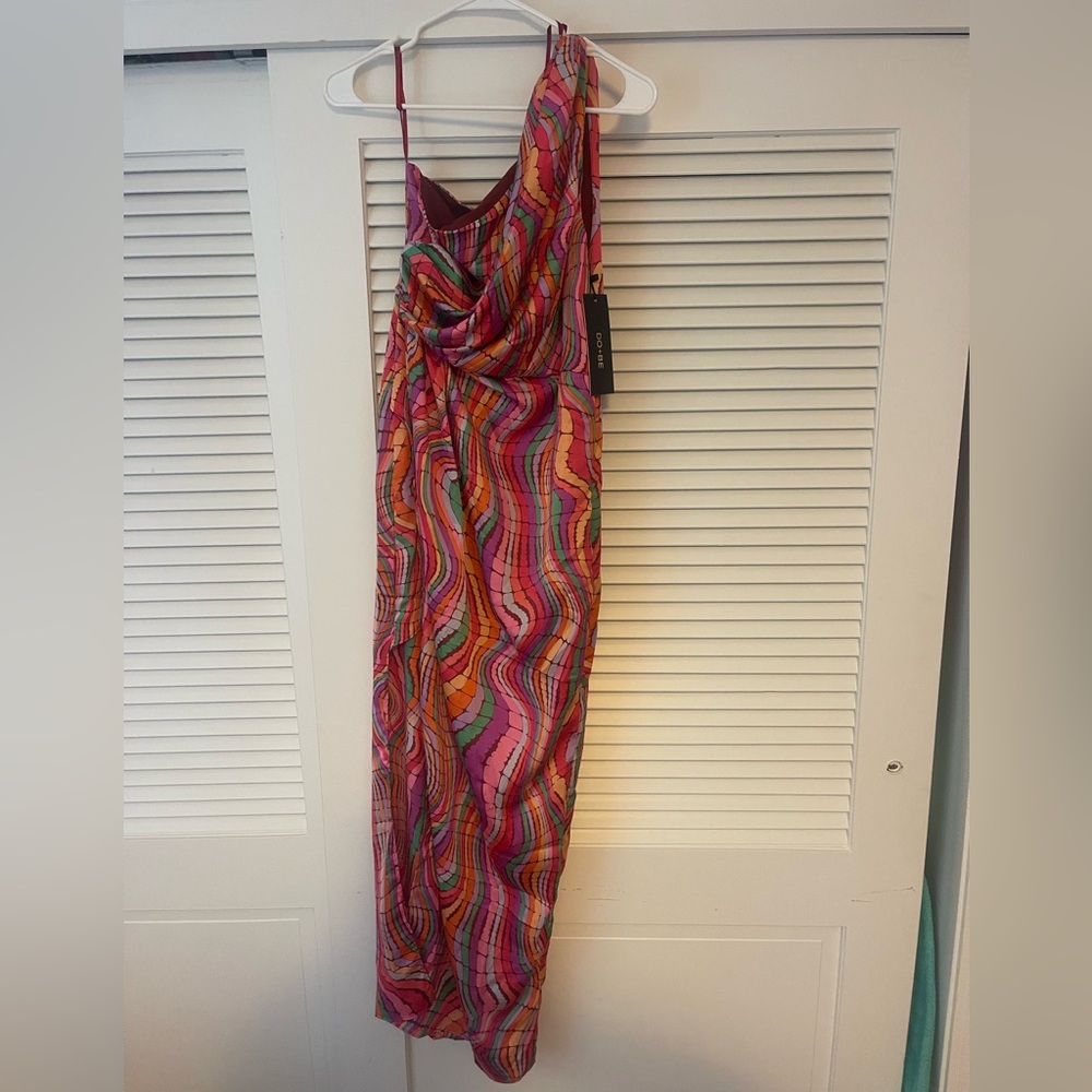 DO+BE One Shoulder Multicolor Dress